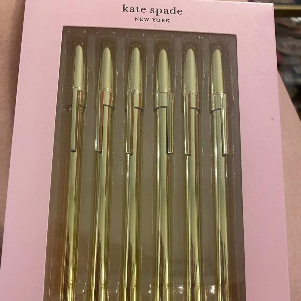 NIB Kate spade gold pen set